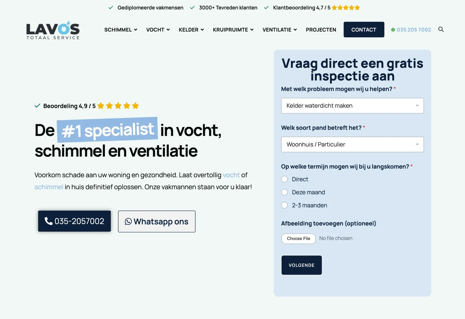 Lavos Totaalservice website