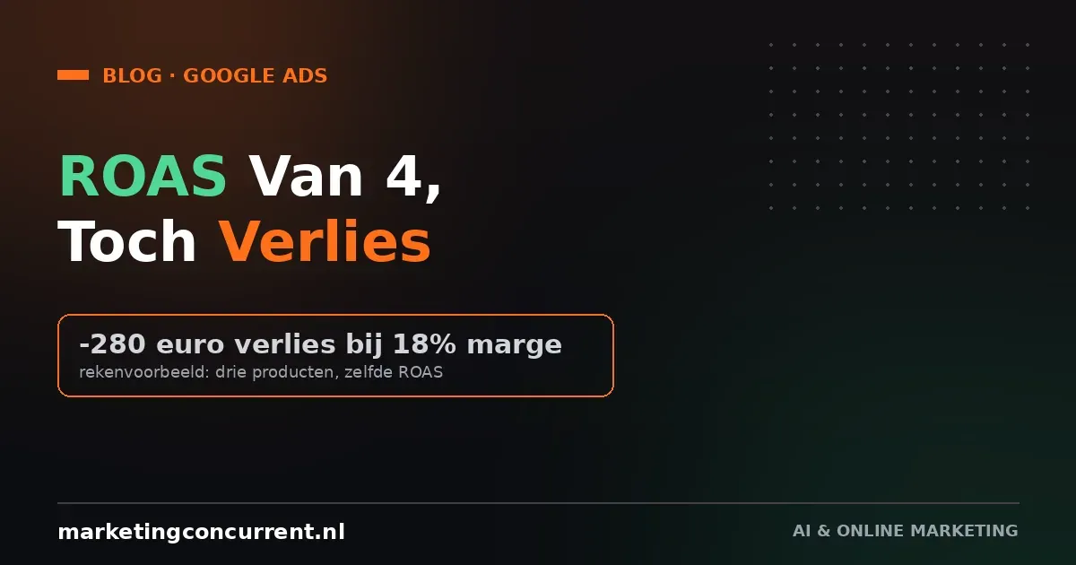 Bieden op marge in plaats van ROAS: rekenvoorbeeld met drie producten