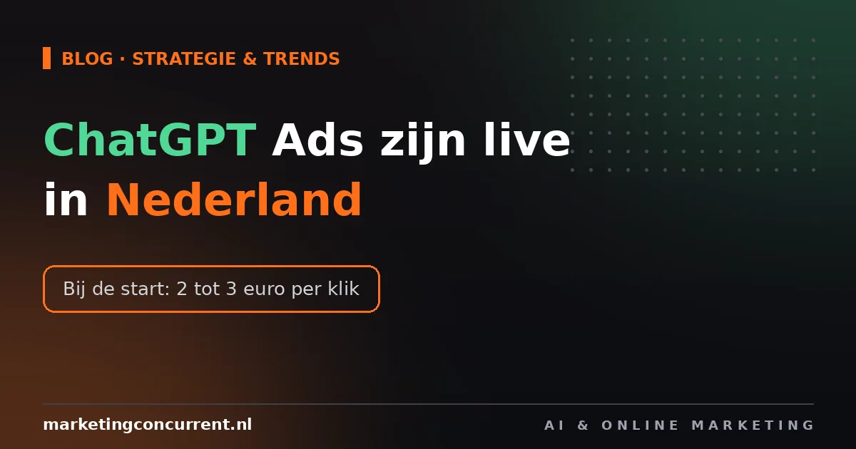 ChatGPT Ads are live in the Netherlands and across Europe: what you can do now