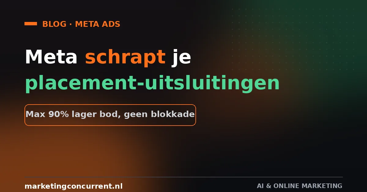 Meta removes placement exclusions from your ad sets: what to do now