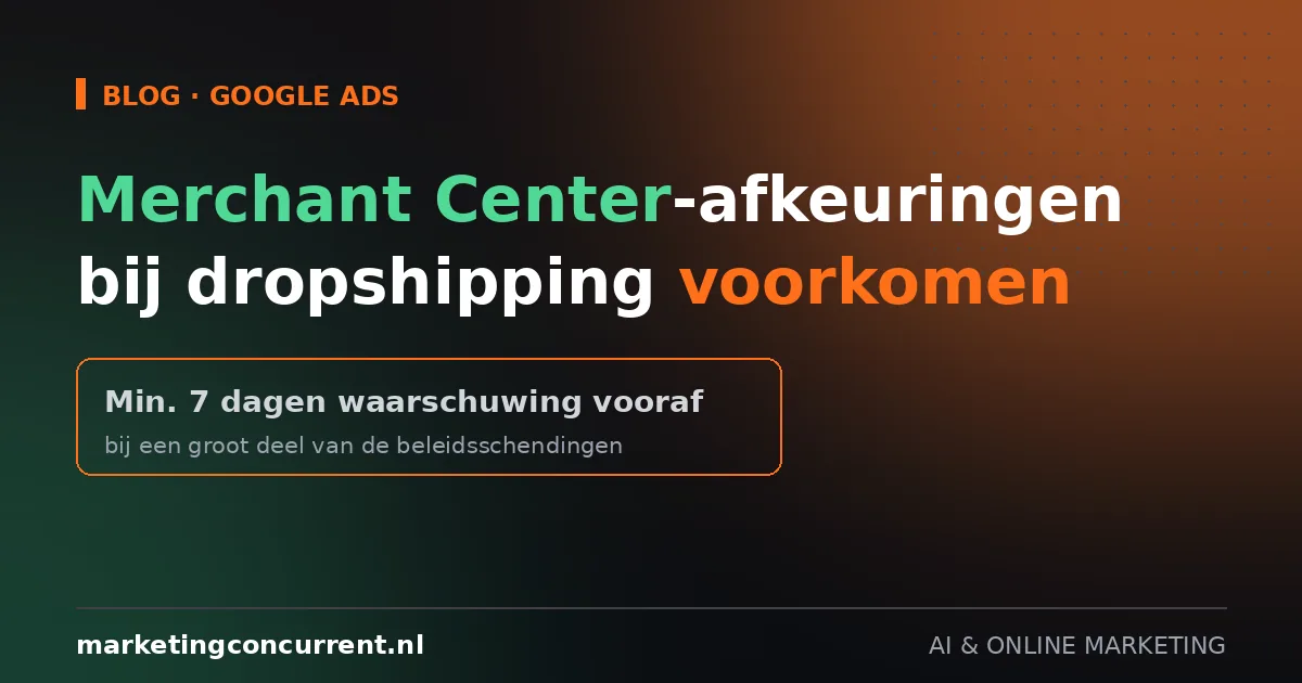Preventing Merchant Center disapprovals in dropshipping